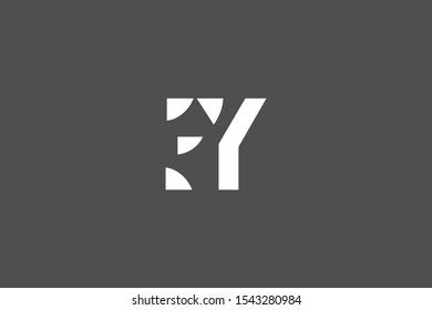 Initial based clean and minimal Logo. EY YE E Y letter creative fonts monogram icon symbol. Universal elegant luxury alphabet vector design