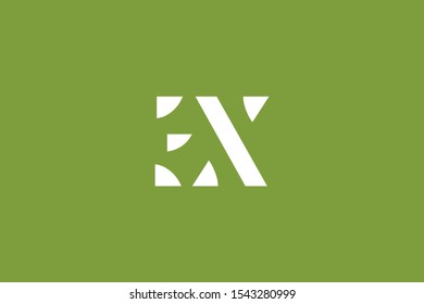 Initial based clean and minimal Logo. EX XE E X letter creative fonts monogram icon symbol. Universal elegant luxury alphabet vector design