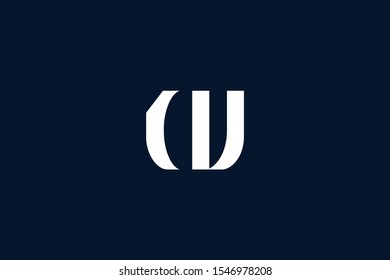 Initial based clean and minimal Logo. DU UD D U letter creative fonts monogram icon symbol. Universal elegant luxury alphabet vector design