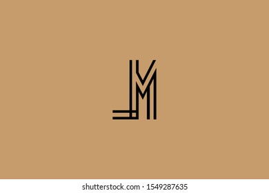 Initial based clean and minimal Logo. LM ML M L letter creative fonts monogram icon symbol. Universal elegant luxury alphabet vector design