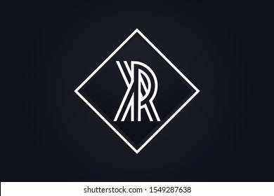Initial based clean and minimal Logo. KR RK K R letter creative fonts monogram icon symbol. Universal elegant luxury alphabet vector design