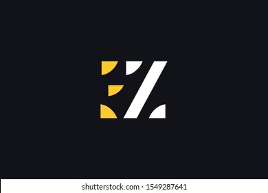 Initial based clean and minimal Logo. EZ ZE E Z letter creative fonts monogram icon symbol. Universal elegant luxury alphabet vector design