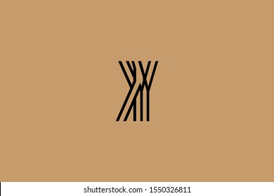 Initial based clean and minimal Logo. KY YK K Y letter creative fonts monogram icon symbol. Universal elegant luxury alphabet vector design