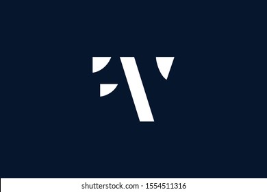 Initial based clean and minimal Logo. FV VF F V letter creative fonts monogram icon symbol. Universal elegant luxury alphabet vector design