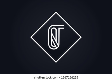 Initial based clean and minimal Logo. QT TQ Q T letter creative fonts monogram icon symbol. Universal elegant luxury alphabet vector design