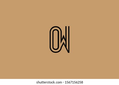 Initial based clean and minimal Logo. OW WO O W letter creative fonts monogram icon symbol. Universal elegant luxury alphabet vector design