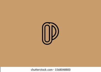Initial based clean and minimal Logo. OP PO O P letter creative fonts monogram icon symbol. Universal elegant luxury alphabet vector design