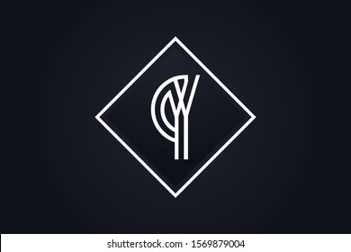 Initial based clean and minimal Logo. PY YP P Y letter creative fonts monogram icon symbol. Universal elegant luxury alphabet vector design