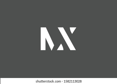 Initial based clean and minimal Logo. MX XM M X letter creative fonts monogram icon symbol. Universal elegant luxury alphabet vector design