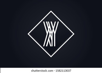 Initial based clean and minimal Logo. YX XY Y X letter creative fonts monogram icon symbol. Universal elegant luxury alphabet vector design