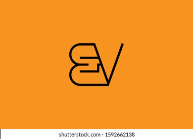 Initial based clean and minimal Logo. BV VB B V letter creative fonts monogram icon symbol. Universal elegant luxury alphabet vector design