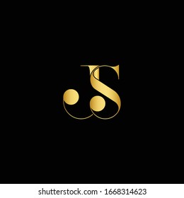 Initial based clean and minimal Logo. JS SJ J S letter creative technology monogram icon symbol. Universal elegant luxury alphabet vector design