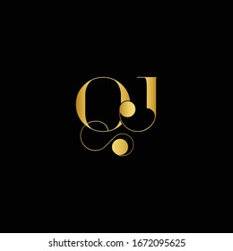 Initial based clean and minimal Logo. JQ QJ J Q letter creative fonts monogram icon symbol. Universal elegant luxury alphabet vector design