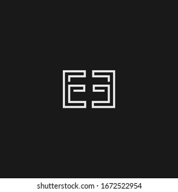 Initial based clean and minimal Logo. EE letter creative fonts monogram icon symbol. Universal elegant luxury alphabet vector design