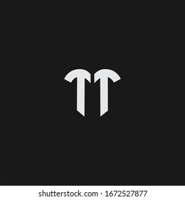 Initial based clean and minimal Logo. TT love letter creative fonts monogram icon symbol. Universal elegant luxury alphabet vector design.