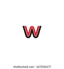 Initial based clean and minimal Logo. W/WW letter creative fonts monogram icon symbol. Universal elegant luxury alphabet vector design.