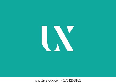 Initial based clean and minimal Logo. XU UX X U letter creative fonts monogram icon symbol. Universal elegant luxury alphabet vector design