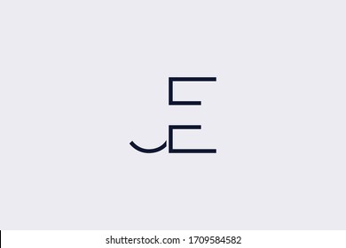 Initial based clean and minimal Logo. EJ JE E J letter creative fonts monogram icon symbol. Universal elegant luxury alphabet vector design