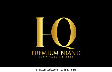Initial based clean and minimal Logo. HQ QH Q H letter creative monochrome monogram icon symbol. Universal elegant luxury alphabet vector design
