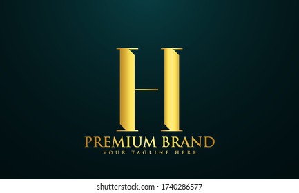 Initial based clean and minimal Logo. HI IH H I letter creative fonts monogram icon symbol. Universal elegant luxury alphabet vector design
