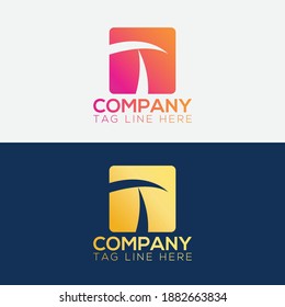 Initial based clean and minimal Logo. T letter creative real estate icon symbol. Alphabet vector design.