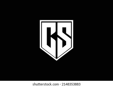 Initial based clean and minimal Logo. CS SC C S letter creative monochrome monogram icon symbol