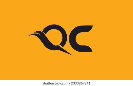 Initial based clean and minimal Logo. CQ QC C Q letters