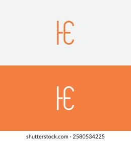 Initial based clean and minimal Logo. EH HE E H letter creative fonts monogram icon symbol. Universal elegant luxury alphabet vector design
