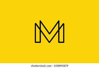 Initial based clean and minimal M Logo. M letter creative fonts monogram icon symbol. Universal elegant luxury alphabet vector design