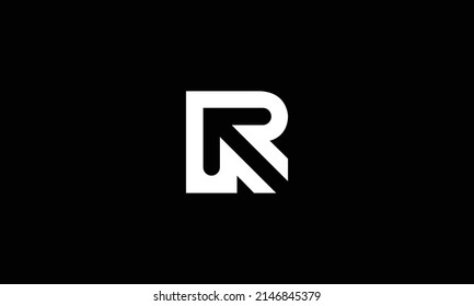 Initial based clean and minimal R Logo