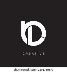 Initial based creative and minimal BL Logo. LB letter monogram icon symbol.