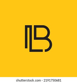 Initial based creative and minimal BL Logo. LB letter monogram icon symbol.