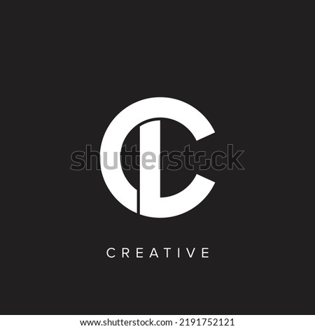 Initial based creative and minimal CL Logo. LC letter monogram icon symbol. [[stock_photo]] © 