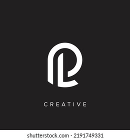 Initial based creative and minimal PL Logo. LP letter monogram icon symbol.