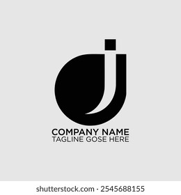 Initial based DJ, JD, logo template. Unique monogram alphabet letters design and vector.