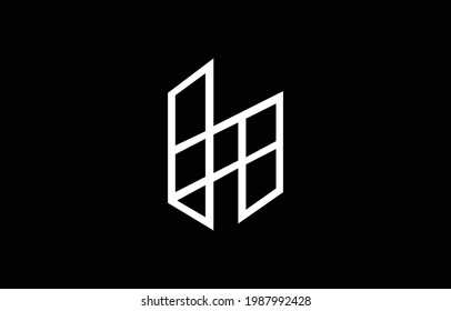 Initial based H HH  logo and template. Unique monogram alphabet letters and design.