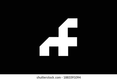 Erstbasisches HF, FH, NF, FN, Logo-Template. Einzigartiges Buchstabendesign und Vektorgrafik aus Monogramm.
