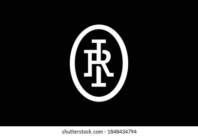 Initial based IR,RI,logo template. Unique monogram alphabet letters design and vector.