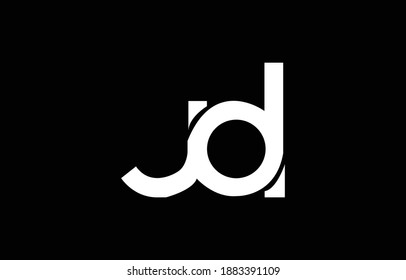 Initial based JD, DJ, DU, UD, logo template. Unique monogram alphabet letters design and vector.