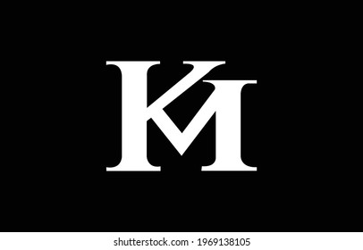 Initial based M, MM, KY, YK,  logo template. Unique monogram alphabet letters design and vector.