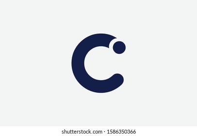 Initial based minimal and flat C Logo icon. C letter creative fonts monogram symbol template. Line art elegant luxury alphabet design