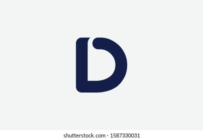 Initial based minimal and flat D Logo icon. D letter creative fonts monogram symbol template. Line art elegant luxury alphabet design.