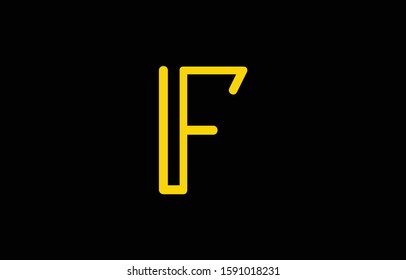 Initial based minimal and flat F Logo icon. F letter creative fonts monogram symbol template. Line art elegant luxury alphabet design