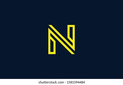 Initial based minimal and flat N Logo icon. N letter creative fonts monogram symbol template. Line art elegant luxury alphabet design
