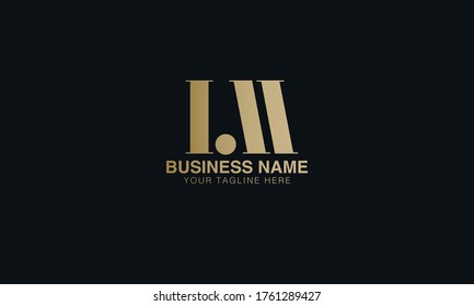 I'm initial based minimal logo design typography vector 