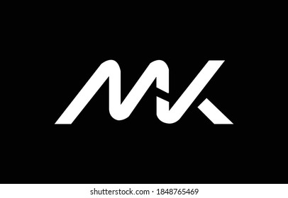 Initial based MK,KM,MV, logo template. Unique monogram alphabet letters design and vector.