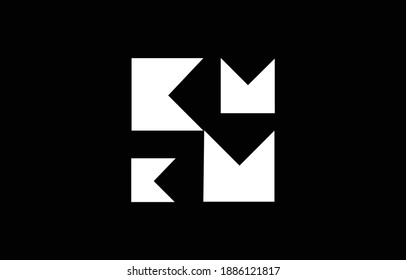 Initial based MN, NM, MV, VM,  logo template. Unique monogram alphabet letters design and vector.