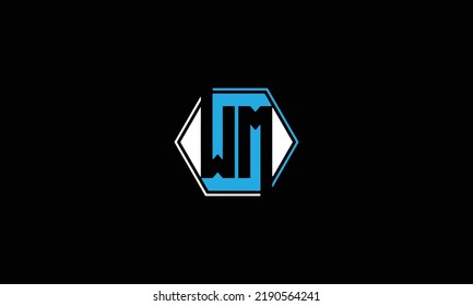 Initial based modern and minimal Logo. WM MW letter trendy fonts monogram icon symbol. Universal professional elegant luxury alphabet vector design