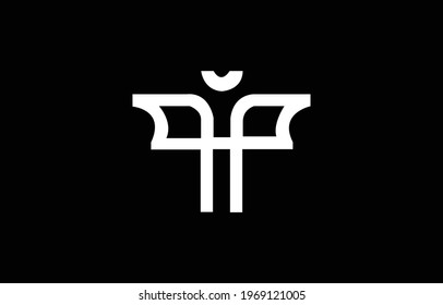 Initial based P, PP, HP, PH,  logo template. Unique monogram alphabet letters design and vector.