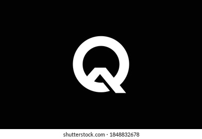 Initial based QA,AO, logo template. Unique monogram alphabet letters design and vector.